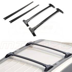 9978192 Mirozo 2x Black Roof Cross Bar Rail For 2009-2017 Chevy Traverse Aluminum