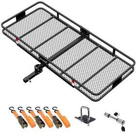 Mockins 819867026197 Xxl 70 Inch X30 X6 Folding Trailer Hitch Cargo Rack 500 Lbs Cap Heavy Duty Tr