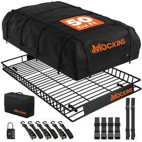 Ma-22 Mockins 90 Inch X50 X6 Xxl Roof Rack Basket With 50 Cubic Feet Rooftop Cargo Bag