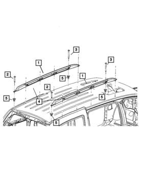 1jz841s2aa Mopar Genuine Roof Rail Base Right