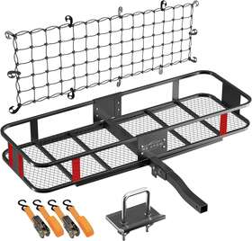 Nbxpow 691194896717 Folding Hitch Mount Cargo Carrier Basket 60 Inch X 20 6 Hauling Weight A