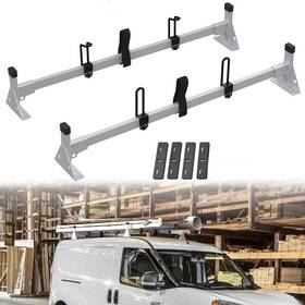 Eh-c1177v03 Nixface 48ftft Van Roof Rack Ladder 500lbs Load For 2013-on Ram Promaster City White