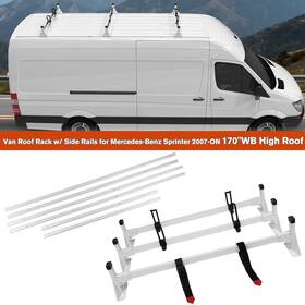 Ehc1831v02 Nixface Van Roof Rack For Mercedes-benz Sprinter 2007-on 170 Inch Wb High With Side Rails