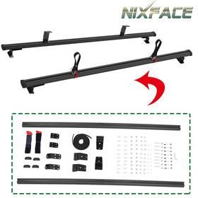Ni-c682v03 Nixface 72 Inch Adjustable Pickup Truck Topper Ladder Roof Rack Camper Shell For Van Trailer