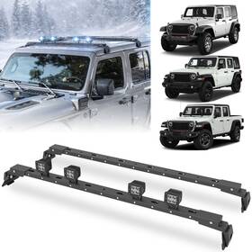 Aocr070028159 Obnaux 400lbs Roof Rack Cross Bars For 2007-2026 Jeep Wrangler Jk Jl And 20-26 Jt Hardtop