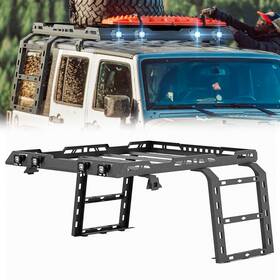 Aocr070041159 Obnaux Rooftop Rack Hard Cargo Basket For 2007-2018 Jeep Wrangler Jk 4 Doors Hardtop