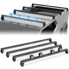 Lbcr040055500 Obnaux Adjustable Rear Roof Rack Crossbars Cargo Carrier For 2024 2025 Tesla Cybertruck
