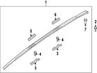 738523ja5a Oem Jx35 Nissan 2013 Roof Rack-roof Infiniti Rail