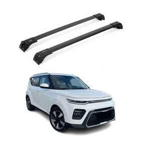 Omac 4024923b Roof Rack Cross Bras Luggage Carrie For Kia Soul X-line 2020-2022 Black 2 Pieces