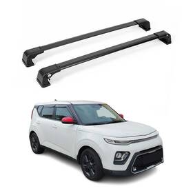 4031926b Omac For Kia Soul 2020-2022 Usa Black Fix Points Roof Racks Cross Bar