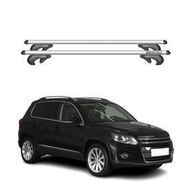A054972 Omac Cross Bars Roof Racks For Vw Tiguan 2009-2017 Silver Aluminium Luggage Carrier