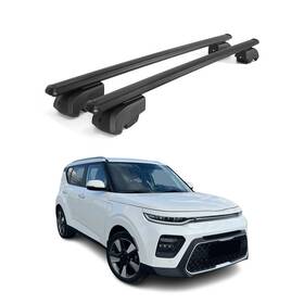 G001611 Omac For Kia Soul 2020-2022 Black Flush-mounted Roof Rails Cross Bars