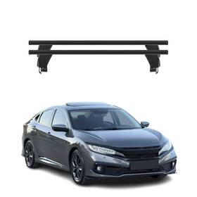 G003546 Omac Top Roof Racks Cross Bars Fits Honda Civic Sedan 2016-2021 Black 2pcs