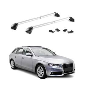 G005182 Omac Roof Rack Cross Bars Luggage Carrier For Vw Golf Alltrack 2017-2020 Alu Grey 2x
