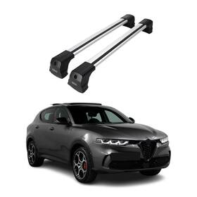 G006214 Omac Professional Roof Racks Cross Bars Set For Dodge Hornet 2023-2026 Silver