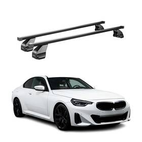 G010290 Omac Top Roof Racks Cross Bars Fits Bmw 8 Series Gran Coup 2019-2025 Black Steel 2x