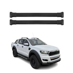 G021422 Omac Roof Rack Cross Bars Luggage Carrier For Ford Ranger P375 2019-2022 Black 2pcs