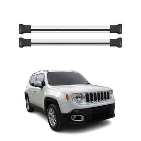 U011763 Omac For 2015-2023 Jeep Renegade Roof Rack Cross Bars Luggage Carrier Gray 2pcs
