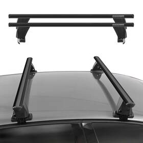 U016002 Omac Fits 2017-2024 Volvo S90 Top Roof Racks Cross Bars 2pcs Black Aluminium