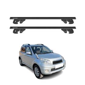 U025039 Omac Cross Bar Roof Racks Carrier Aluminium For Toyota Rush 2006-2017 Black 2pcs