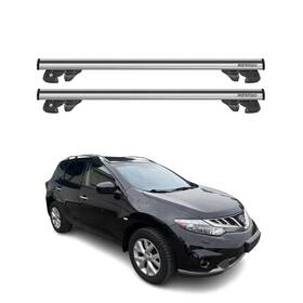 U025118 Omac Aluminium Roof Racks Cross Bars Carrier For Nissan Murano 2009-2014 Gray 2pcs