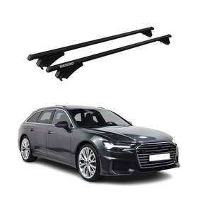 U027383 Omac Black Flush-mounted Roof Rails Cross Bars
