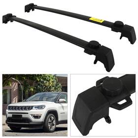 R161pa679s47 Orrigey Top Roof Rack Cross Bar Fits For Jeep Compass 2011-2016 Black Cargo Us Fast Ship