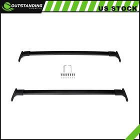 Outstanding-carparts Otd06612parts11265216 Aluminum Rubber Cross Bars Roof Racks Rail Set For 2018-22 Ford Expedition Black