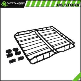 Otd135796parts Outstanding-carparts Universal Steel Black Roof Rack Basket Heavy-duty L64 Inch X W36.6 H5.9