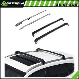 Ou11261629838121parts Outstanding-carparts Fits For 05-16 Land Rover Lr3 And Lr4 Blk Roof Top Rack Cross Bar Side Rail Set