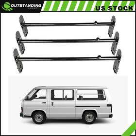 Ou11261792109895parts Outstanding-carparts Roof Ladder Rack Van 3 Bar Heavy Duty Steel Fits Chevy Ford Dodge