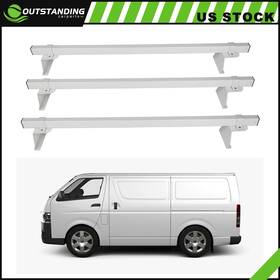 Ou11261794109904parts Outstanding-carparts 60 Inch Steel Cargo Van 3 Bar Ladder Roof Rack 300lb Crossbar