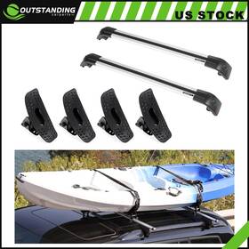 Ou11261851833278parts Outstanding-carparts Luggage Roof Rack Cross Bar Carrier For 13-17 Hyundai Santa Fe Kayak Blk