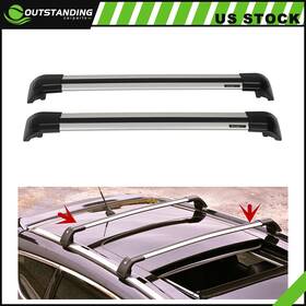 Ou11261943160841parts Outstanding-carparts Us Fits 2017-2020 Chevrolet Bolt Ev Silver Black Roof Rack Cross Bar Aluminum
