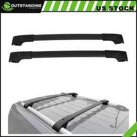 Ou11261944161683parts Outstanding-carparts Fits 2007-2017 Jeep Patriot Black Roof Top Rack Cross Bar 2pcs Rail Cargo