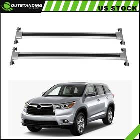 Ou11261948161692parts Outstanding-carparts For Toyota Highlander 2008-13 Black Aluminum Roof Rack Cross Bars Cargo Silver