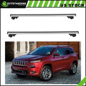 Ou11262018106609parts Outstanding-carparts For 2017-2018 Jeep Cherokee Roof Rack Cross Bars Luggage Aluminum With Lock Key
