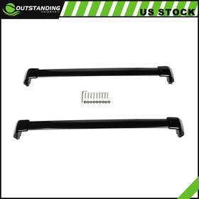 Ou11262046160821parts Outstanding-carparts 2x Fits 2012-2016 Honda Crv Cr-v Black Roof Top Rail Rack Cross Bars Carrier