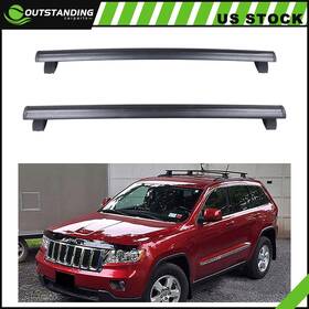 Ou11263122104599parts Outstanding-carparts Black Front And Rear Roof Cross Bar 2pcs Fits For 2011-2021 Jeep Grand Cherokee