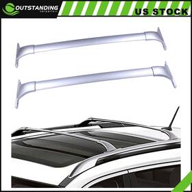 Ou11264969104594parts Outstanding-carparts 2pcs Luggage Carrier For 2014-18 Nissan Rogue Silver Roof Top Rail Rack Bar