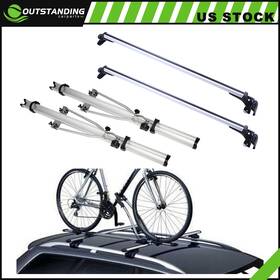 Ou11265618833287parts Outstanding-carparts For Universal Top Roof Cross Bar Car Crossbars Rack Cargo 2 Bike