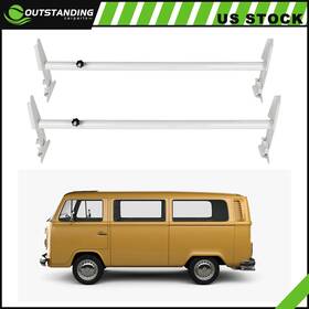 Ou11265783109897parts Outstanding-carparts Scalable Roof Ladder Rack Van 2 Bars For Chevy Dodge Ford Gmc Express 500lbs