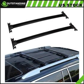 Ou11802967106582parts Outstanding-carparts Fits 2008-2013 Toyota Highlander Aluminum Roof Top Cross Bar Rack Black