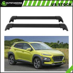 Ou11803148111386parts Outstanding-carparts Top Roof Rack Cross Bar Fits 2018-2022 Hyundai Kona Luggage Cargo Carrier Black