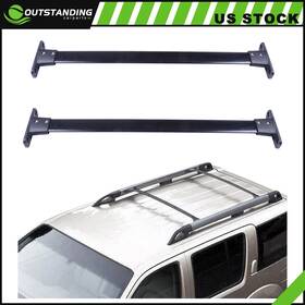 Ou11803314104591parts Outstanding-carparts For Nissan Pathfinder 2005-2012 Black Front Rear Roof Top Rack Cross Bar 2pcs
