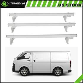 Ou11809105109904parts Outstanding-carparts 60 Inch Steel Cargo Van 3 Bar Ladder Roof Rack 300lb Crossbar