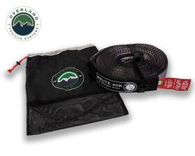 19059916 Overland Vehicle Systems Ovs For Tow Strap 20000 Lbs - 2 X 30ft Gray With Black Ends