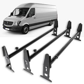 Pa10909ra898s Parautostore Universal Top Roof Ladder Racks Cargo Square Set Van 3 Bar For Chevy Dodge Ford