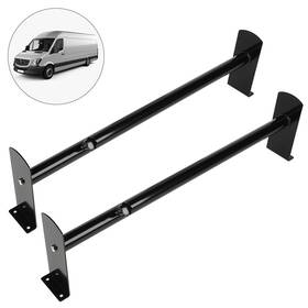 Pa10943ra902s Parautostore Van 2 Bar Ladder For Pickup Truck Roof Racks Removeable Steel Cargo Crossbar Set