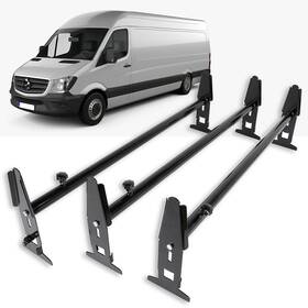 Pa10963ra898s Parautostore Universal Top Roof Ladder Racks Cargo Square Set Van 3 Bar For Chevy Dodge Ford